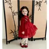 Nuevo Vestido Estilo Chino para Niñas, Vestido de Princesa con Lentejuelas de Manga Larga para Otoño e Invierno, Vestido de Primer Cumpleaños y Año Nuevo para Niños