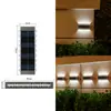 Luz de pared solar, luz de jardín exterior, luz de paisaje impermeable, luz lavaluz de pared para jardín de villa, luz ambiental de pared exterior