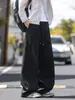 Pantalones casuales rectos de ajuste holgado para Primavera/Otoño 2026, pantalones largos para hombre, pantalones de trabajo de retazos deconstruidos de moda, pantalones anchos de talla grande