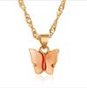 Collar de mariposa dulce japonés y coreano, acrílico colorido, versátil, para mujer, cadena de clavícula, personalizado, celebridad de Internet, moda, venta transfronteriza, gran oferta
