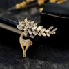 Broche de Ciervo con Cuernos Largos Pin de Corsage Elegante de Lujo de Alta Gama Accesorios para Traje de Diseñador Regalo de Vacaciones