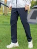 Pantalones Casuales de Moda para Hombre, Estilo Delgado de Verano, Sencillos Anti-Arrugas, Sin Planchar, Secado Rápido, Protección UV, Pantalones Casuales