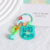 Llavero con forma de tarjeta estilo ins, colgante para bolso escolar, pequeño y fresco, para auriculares, para niñas, con texto acrílico, adornos colgantes.