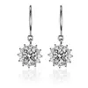 Aretes de moissanita simulación de transmisión en vivo para mujer estilo Ins amor plata de ley S925 circonita seis garras aretes de moissanita aretes