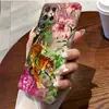 Capa de celular estilo chinês com aquarela de tigre na selva e flores, adequada para Samsung S22 Ultra, capa tipo película ultrafina
