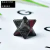 Cristal Natural Piedra en Bruto Adorno Merkaba Estrella de Seis Puntas Tridimensional Flor de la Vida Colgante Decoración de Estrella Octagonal