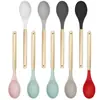 Utensilios de Cocina de Silicona Espátula de Silicona de Grado Alimenticio Cucharón Espátula para Freír Antiadherente Juego Completo para Cocina Hogar