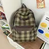 Mochila Xadrez para Meninas, Estudantes Universitários, Mochila com Design de Nicho da Moda, Alunos do Ensino Médio, Aula Casual, Mochila Leve para Mulheres