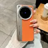 Adequado para capa de celular vivoX200Pro de Couro Pigmentado Galvanizado oppoFindX8 Câmera de Sentido Avançado Resistente a Quedas