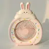 Ventilador de mesa criativo para o verão, um gadget de resfriamento para o escritório, fofo e moderno, bateria de longa duração, ventilador para dormitório, estilo cartoon