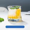 Venta al por mayor, taza gruesa irregular para el hogar, taza de whisky colorida, taza de cerveza, taza torcida de alto valor de color, taza de agua de vidrio