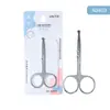 Tijeras para Pelos de Nariz de Cabeza Redonda Lmltop Acero Inoxidable Multifuncional Tijeras Profesionales de Belleza Punta Curva Tijeras para Recortar Cejas A0403