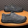 Zapatos de protección laboral para hombre, zapatos de verano transpirables y sin cordones, zapatos de trabajo antideslizantes y resistentes al desgaste, zapatos casuales de montañismo para hombre.
