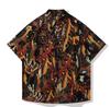 2025 Nueva Camisa Floral para Hombre Casual Moderna Manga Corta de Seda de Hielo Camisa Floral para Hombre Delgada Transpirable Holgada
