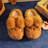 Pantuflas de Algodón para Otoño e Invierno Moda Hogar Antideslizantes Unisex Interior Duraderas Cálidas Felpa Adicional Silenciosas Pareja Pantuflas de Piel Pantuflas de Algodón