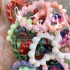 Anillo de amor acrílico con agujero vertical para pasar hilo, guirnalda de amor con cuentas, cadena para teléfono móvil DIY, llavero, colgante para coche, accesorios de bolígrafo con cuentas