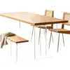 Mesa de comedor nórdica de madera maciza para casas pequeñas, banco de trabajo largo flotante de acrílico, escritorio de computadora simple montado en la pared para sala de estudio