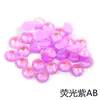 Rhinestones redondos de fondo plano de alta calidad, diamantes decorativos fluorescentes de color AB para decoración de uñas, diamantes brillantes, pegatinas de belleza para maquillaje