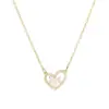 Cadena para Clavícula con Forma de Corazón Dulce Nueva Versión Coreana, Mismo Estilo que la de la Influencer Femenina, Cadena de Cuello con Forma de Corazón de Moda de Lujo Ligero