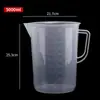 Taza medidora de plástico de grado alimenticio para hornear té de leche, Cilindro medidor graduado de PP doméstico engrosado, Taza medidora de cóctel comercial, Gran capacidad