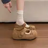 2026 Nuevos Zapatos de Mujer Mary Jane Estilo Artístico Retro de Primavera con Lazos y Aumento Oculto de Altura Zapatos Birkenstock