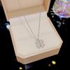 Cadena de clavícula de acero de titanio de moda 18K transfronteriza no se desvanece colgante de temperamento de nicho versátil collar de perlas de alta gama para mujer