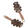 Peine para el Cuidado del Cabello con Cerdas de Piña, Peine de Cerdas Esponjosas, Masajea la Cabeza, Antiestático, Cabello Suave, No Daña el Cabello