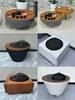 Nuevo Estufa de Barbacoa de Carbón Juego de Té Mesa Integrada Rural Calefacción Exterior de Patio Mesa de Café para el Hogar