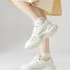 Calcetines Finos para Mujer para Primavera, Verano y Otoño; Calcetines Cortos de Barco Hechos de Poliéster y Algodón; Calcetines Deportivos Lindos y Perezosos; College Raya Doble Ribete Rosa