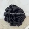 Anillo para el pelo de tela con flor de camelia tridimensional estilo coreano para mujer, cuerda para el pelo de flor de alto nivel, cuerda para atar retro elegante, flor para el pelo versátil