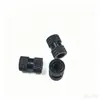Venta directa en stock M4*12*8 tuerca de aleación de zinc-níquel negro brillante, tuerca empotrada moleteada pasante