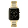 Adequado para pulseira de relógio inteligente de metal para Apple Watch, Apple Watch com diamante, três contas, S7/S6, nova fivela borboleta