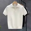 Venta directa de fábrica de polos nuevos de alta gama, moda de verano para hombre de manga corta, ajuste slim, manga media, cuello camisero, camiseta básica de punto