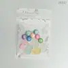 Saco Ziplock Cor Macaron Saco Holográfico Espessado Transparente Colorido Saco Osso Bolso Aba Selado para Joias Calças Saco de Embalagem para Pincéis de Maquiagem
