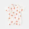 Mameluco de Verano para Bebé de Manga Corta Bata de Gasa Ultra-Delgada de Algodón Puro para Bebé Ropa con Aire Acondicionado para Niños Ropa para Gateo de Recién Nacidos