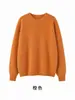 Suministro transfronterizo exclusivo de prendas de punto de lana para mujer de otoño e invierno 2026, suéter de punto liso de manga larga con cuello redondo, fábrica de ropa para mujer europea y americana
