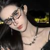 Máscara Metálica Cyberpunk de PP Adorno Nasal de Nicho Femenino Estilo Mecánico Y2K Masculino Máscara Facial de Halloween Cos