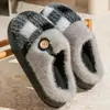 Pantuflas de algodón para pareja para mujer, nuevo modelo otoño e invierno 2026, antideslizantes, cálidas, para uso en interiores en casa, silenciosas, zapatos de algodón felpudo para mujer