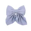 Moda Transfronteriza Europea y Americana Simple Color Sólido Pasador de Pelo con Lazo Pinza de Pato Dulce Linda Francesa Accesorio para el Cabello Venta al por Mayor