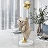 Adornos Creativos y Modernos de Oso Vitalidad para Sala de Estar, Accesorios para el Hogar, Decoración para Mueble de TV de Entrada, Regalos de Boda y Bienvenida