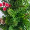 Vendedor Transfronterizo al por Mayor Árbol de Playa 76.2cm con Frutos Rojos Piña Cono Hojas de Planta Decoración Navideña para el Hogar
