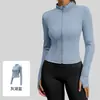 Novedad de Otoño para Mujer, Ropa de Yoga Ajustada Adelgazante de Manga Larga para Uso en Exteriores, Chaqueta Deportiva para Correr, Fitness, Yoga