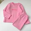 Liquidação Coleção de Roupa de Casa ~ Outono/Inverno Cor Sólida Roupa Íntima Básica para Meninos e Meninas terno Roupa de Casa Roupas e Calças de Outono para Crianças
