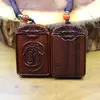 Madeira de Jujuba Natural Atingida por Raio Cabeça de Tigre Roxo Micro Tabu Pingente Pingente Luz Dourada Portátil Placa de Madeira Não Importa Pingente Gravação