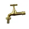 Grifo de Aleación de Zinc con Caño Chapado en Cobre, Grifo de Agua para Jardín de 1/2 Pulgada y 3/4 de Pulgada con Núcleo de Válvula de Acero Inoxidable