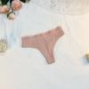 Nova Roupa Íntima com Renda, Calcinha Feminina Sexy de Cintura Baixa, Fio Dental, Calcinha T de Algodão Puro, Seda com Renda, Forro de Algodão Puro, Cintura Média-Baixa