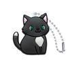 Llavero Colgante de Gato de Dibujos Animados de Goma Suave de PVC Transfronterizo en Stock, Accesorio Colgante de Cadena de Cuentas de Animales Lindos para Mochilas y Botellas de Agua
