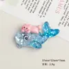Acessórios de resina DIY de desenho animado, joias da série Oceano Azul, grampo de cabelo com cola creme, capa de celular, fivela de sapato, chaveiro.