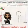 Chaveiro de Personagem de Desenho Animado 2D Plano Temu, Shein, Amazon Pingente Criativo com Design de Natal