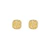 Aretes cuadrados pequeños huecos cepillados dorados para mujer, lujo ligero de alta gama, atmósfera única, aretes sencillos para el día a día, accesorios para las orejas
